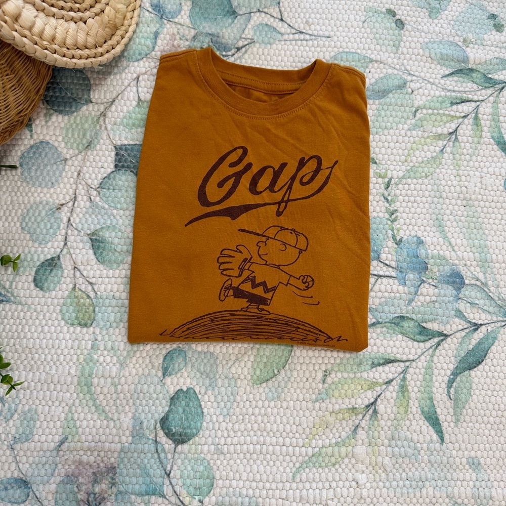 GAP X Peanuts Charlie Brown Graphic Long Sleeve Shirt Baseball Size 2T Boy HTF - Picture 14 of 14